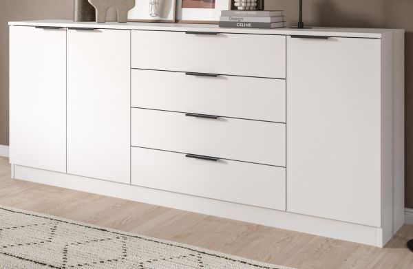 Sideboard Swan in wei� Kommode 185 x 80 cm