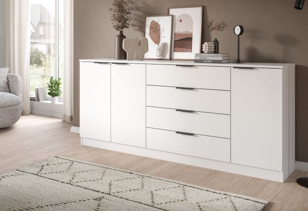 Sideboard Swan in wei� Kommode 185 x 80 cm