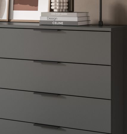 Kommode Swan in grau Schubladenkommode 74 x 80 cm