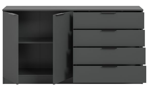 Sideboard Swan in grau Kommode 148 x 80 cm