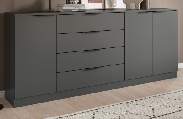 Sideboard Swan in grau Kommode 185 x 80 cm