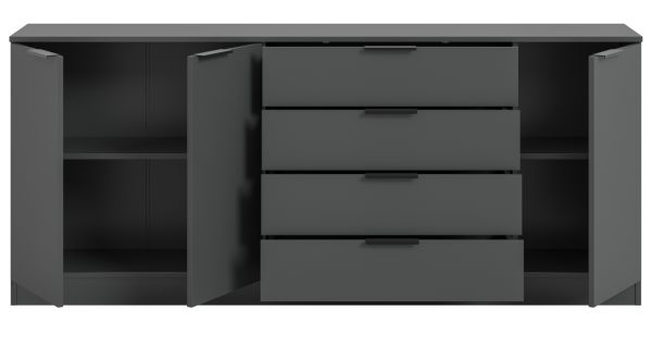 Sideboard Swan in grau Kommode 185 x 80 cm