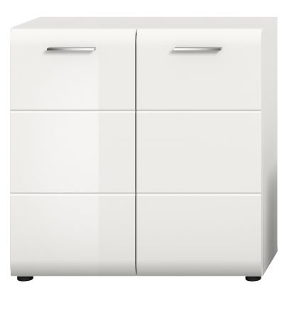 Kommode Cover in wei� Hochglanz Sideboard 80 x 81 cm