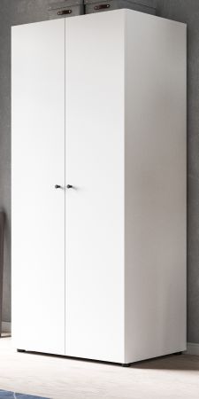 Kleiderschrank Carter in wei� Dreht�renschrank 2-t�rig 80 x 176 cm
