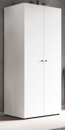 Kleiderschrank Carter in wei� Dreht�renschrank 2-t�rig 80 x 176 cm