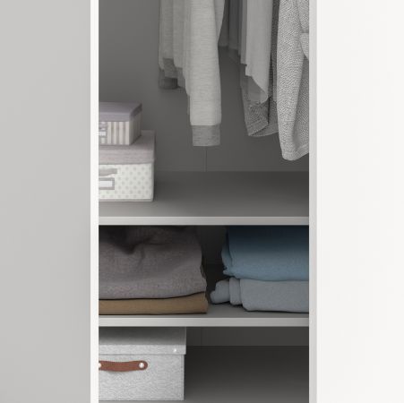 Kleiderschrank Carter in wei� Dreht�renschrank 3-t�rig 120 x 176 cm