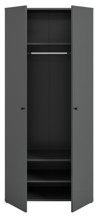 Kleiderschrank Carter in grau Dreht�renschrank 2-t�rig 80 x 176 cm