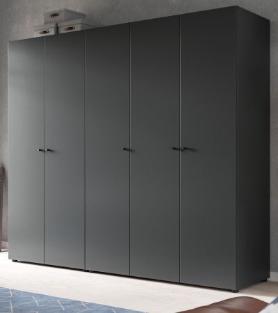 Kleiderschrank Carter in grau Dreht�renschrank 5-t�rig 200 x 176 cm