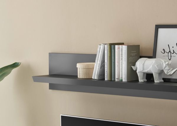 Wandboard Filmore in Schwarz matt Landhaus 180 x 25 cm