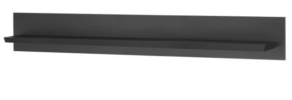 Wandboard Filmore in Schwarz matt Landhaus 180 x 25 cm