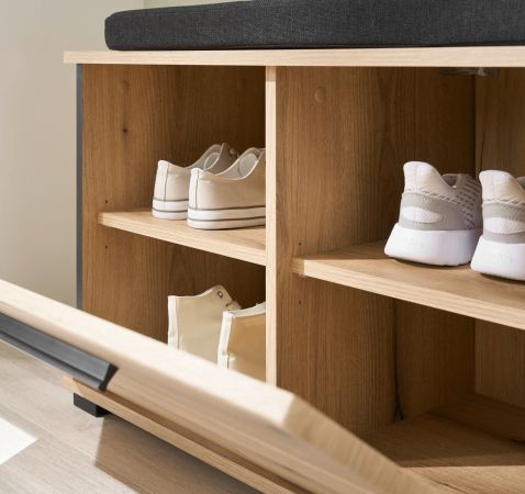 Garderobe Set 6-teilig Design-D in Evoke Eiche 230 x 200 cm