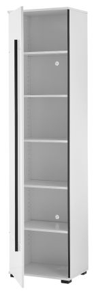 Schuhschrank Design-D in wei� Hochglanz 50 x 200 cm