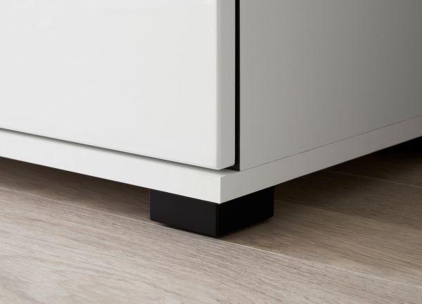 Schuhschrank Design-D in Wei� Hochglanz 80 x 103 cm, Soft-Close