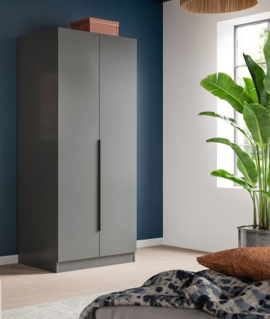 Kleiderschrank Swan in grau Dreht�renschrank 2-t�rig 80 x 181 cm
