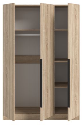 Kleiderschrank Swan in Sonoma Eiche Dreht�renschrank 3-t�rig 120 x 181 cm