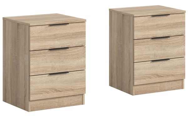 Nachttisch Set Swan in Sonoma Eiche 2x Nachtkommode in Komforth�he 45 x 60 cm