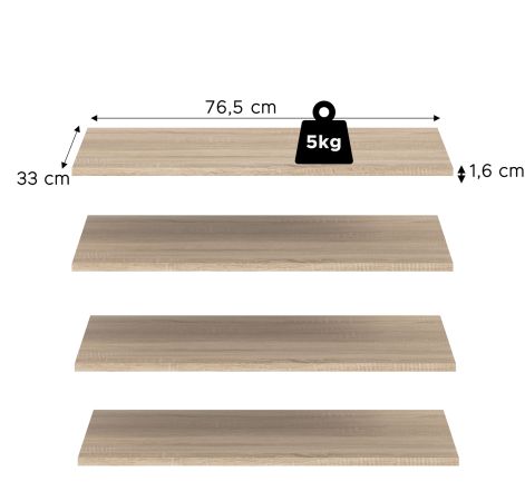 Kleiderschrank Swan in Sonoma Eiche Dreht�renschrank 4-t�rig 160 x 181 cm