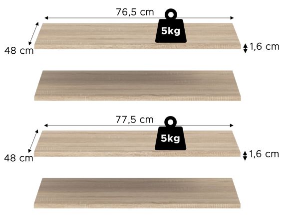 Kleiderschrank Swan in Sonoma Eiche Dreht�renschrank 5-t�rig 200 x 181 cm