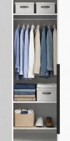 Kleiderschrank Swan in wei� Dreht�renschrank 5-t�rig 200 x 181 cm