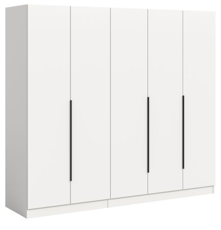 Kleiderschrank Swan in wei� Dreht�renschrank 5-t�rig 200 x 181 cm