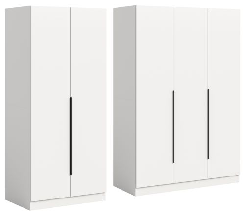 Kleiderschrank Swan in wei� Dreht�renschrank 5-t�rig 200 x 181 cm