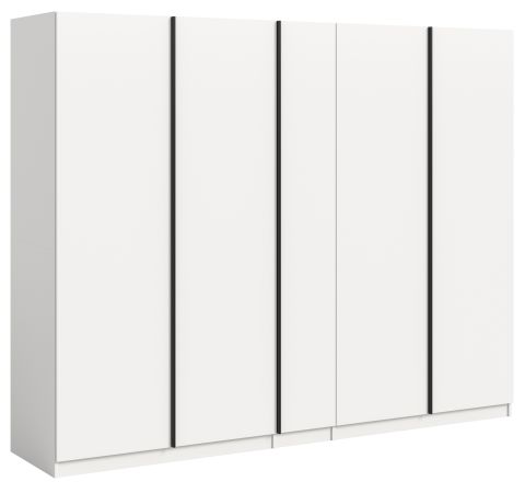 Kleiderschrank Girona in wei� Dreht�renschrank 5-t�rig 230 x 183 cm
