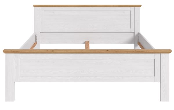 Bett Mirano in wei� L�rche und Eiche Artisan Landhaus Doppelbett Liegefl�che 180 x 200 cm