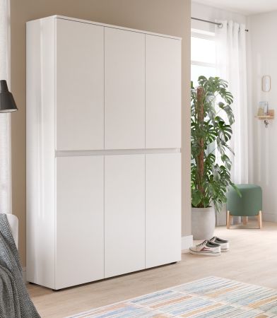 Mehrzweckschrank Assino in wei� 105 x 175 cm, bis zu 18 F�cher