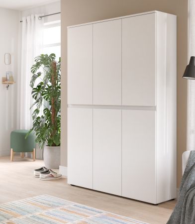 Mehrzweckschrank Assino in wei� 105 x 175 cm, bis zu 18 F�cher