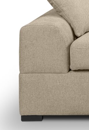 Sofa Novana in beige Strukturstoff 3-Sitzer 221 cm