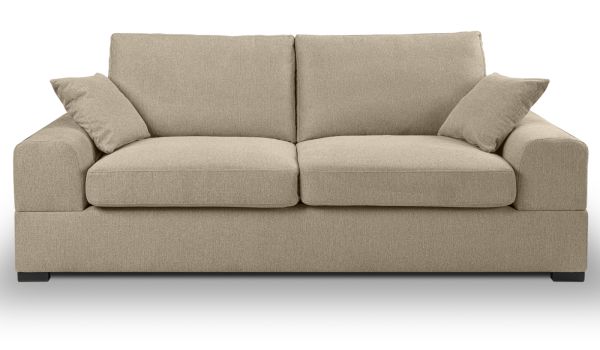 Sofa Novana in beige Strukturstoff 3-Sitzer 221 cm