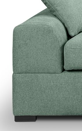 Sofa Novana in petrol Strukturstoff 3-Sitzer 221 cm