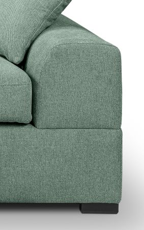 Sofa Novana in petrol Strukturstoff Ecksofa 5-Sitzer 308 x 186 cm