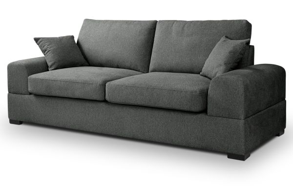 Sofa Novana in grau Strukturstoff 3-Sitzer 221 cm