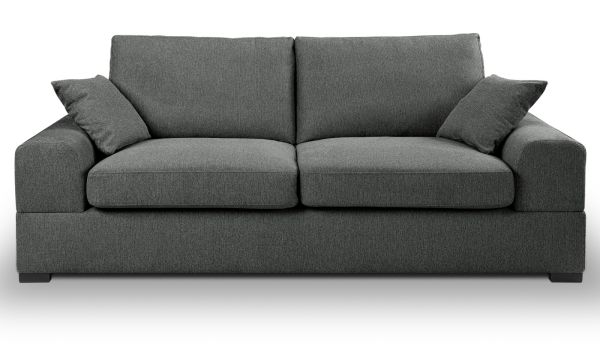Sofa Novana in grau Strukturstoff 3-Sitzer 221 cm