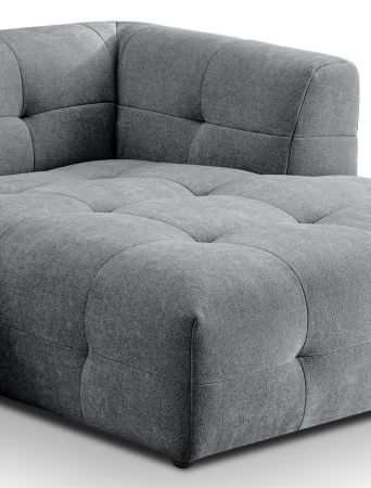 Sofa Astaro in grau Webstoff Ecksofa 5-Sitzer 292 x 161 cm