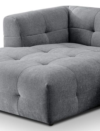Sofa Astaro in grau Webstoff Ecksofa 5-Sitzer 292 x 161 cm