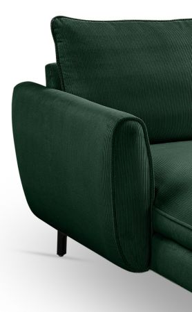 Sofa Palma in gr�n Cord Ecksofa U-Form 202 x 361 cm