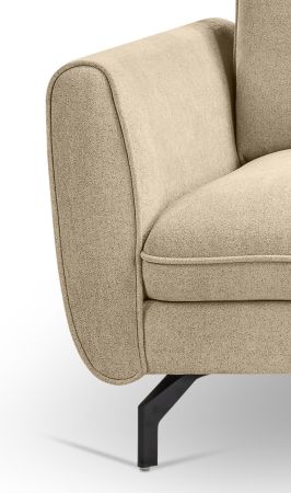 Sofa Palma in beige Webstoff Ecksofa 5-Sitzer 259 x 167 cm