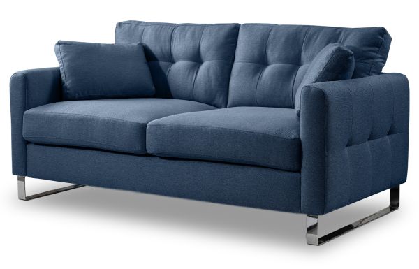 Sofa Alanto in blau Flachgewebe 2-Sitzer 175 cm