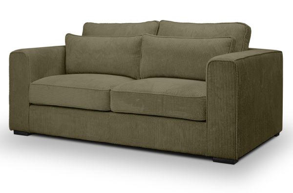 Sofa Canedo in khaki Cord Couch 2,5-Sitzer 200 cm