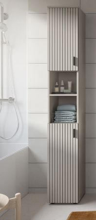 Badezimmer Hochschrank Livia in Kaschmir Badschrank 30 x 192 cm