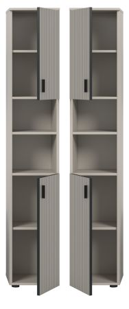 Badezimmer Hochschrank Livia in Kaschmir Badschrank 30 x 192 cm