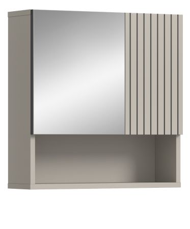 Badezimmer Spiegelschrank Livia in Kaschmir Badschrank mit Spiegel 54 cm