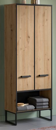 Badezimmer Hochschrank Scana in Artisan Eiche Badschrank 59 x 159 cm, Soft-Close