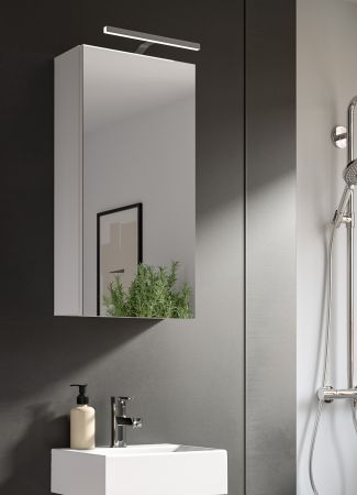 Badezimmer Spiegelschrank Talerno in Wei�, 1-t�rig 38 x 77 cm