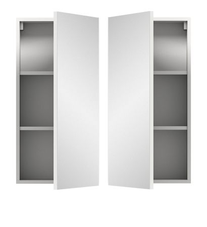Badezimmer Spiegelschrank Talerno in Wei�, 1-t�rig 38 x 77 cm
