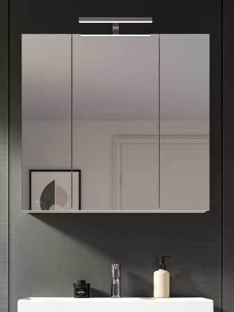Badezimmer Spiegelschrank Talerno in Wei�, 3-t�rig 82 x 77