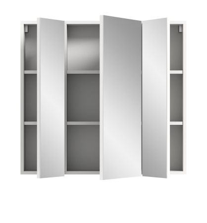 Badezimmer Spiegelschrank Talerno in Wei�, 3-t�rig 82 x 77