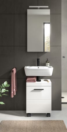 Badm�bel Set 2-teilig Talerno in wei� Hochglanz Badkombination 40 x 191 cm